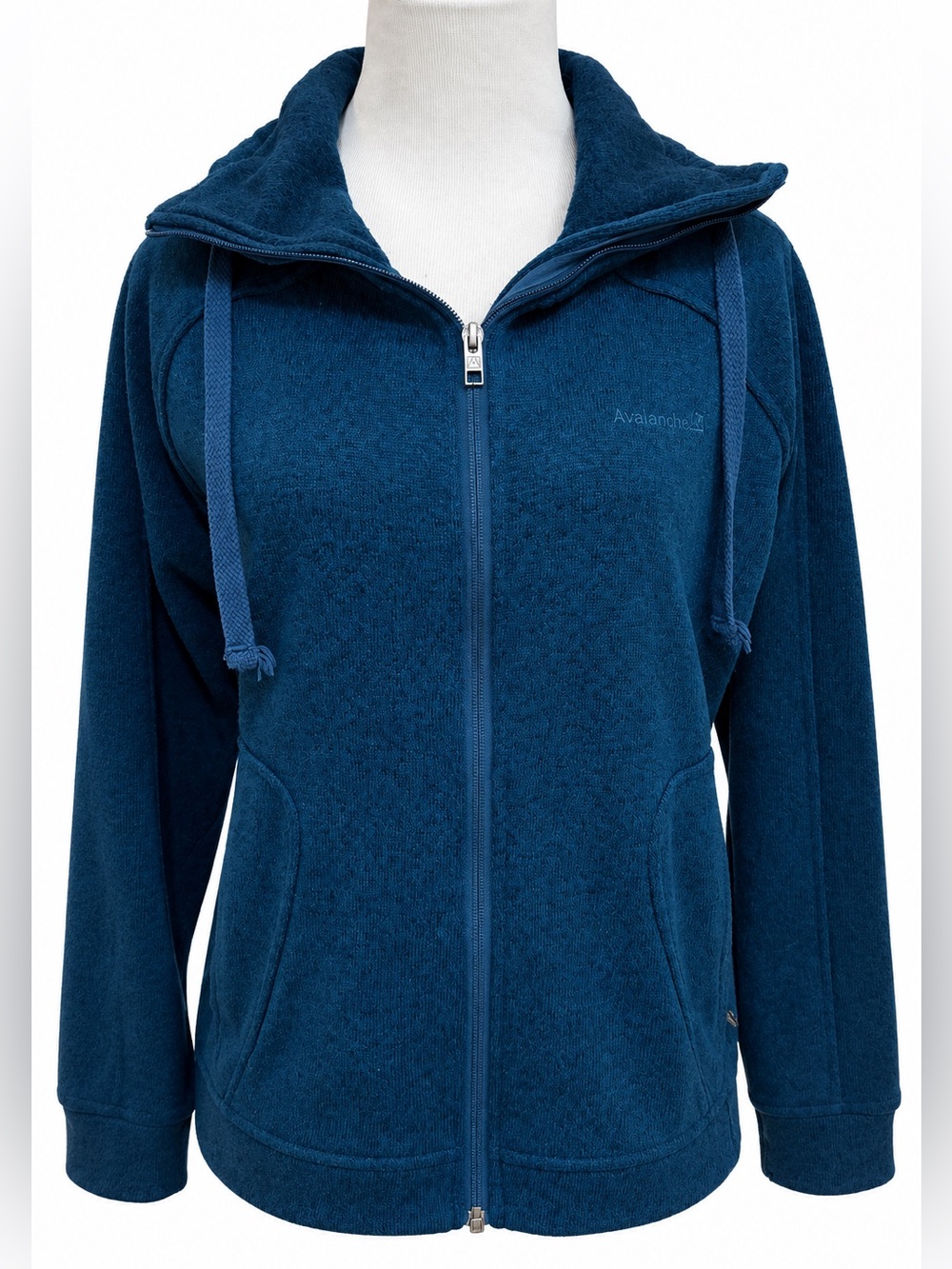 Avalanche Full-Zip Fleece Hoodie in Deep Blue/Teal XL